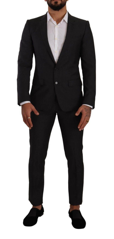 Dolce & Gabbana Black MARTINI Single Breasted 2 Piece Suit - Hilstor