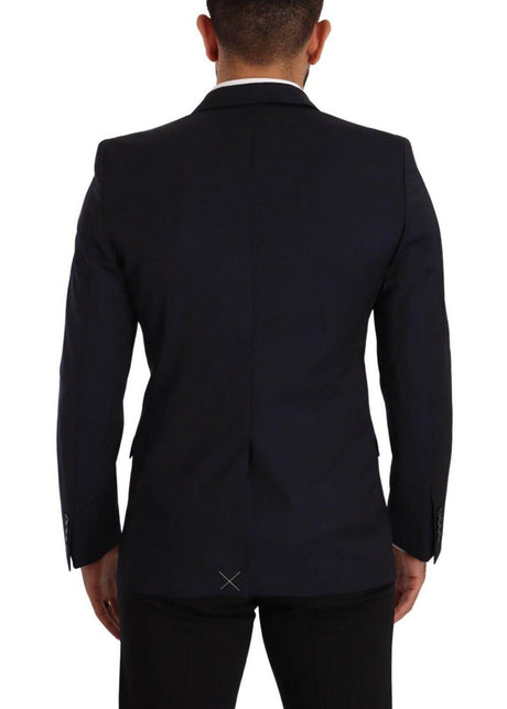 Dolce & Gabbana Dark Blue Single Breasted Coat MARTINI Blazer - Hilstor