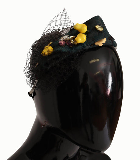 Dolce & Gabbana Purple Crystal Diadem Headband Lemons Sicily Tiara - Hilstor