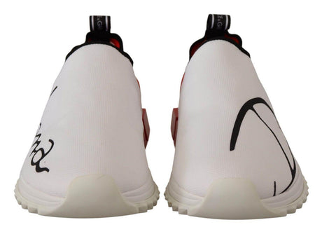 Dolce & Gabbana White Red Sorrento Sandals Sneakers - Hilstor