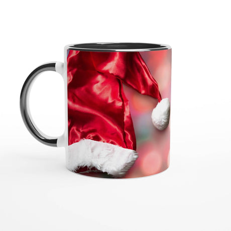 11oz Ceramic Mug - God jul with a colored rim, inside, and handle - Hilstor