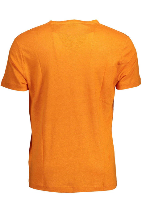 Gant Orange Linen Men T-Shirt - Hilstor