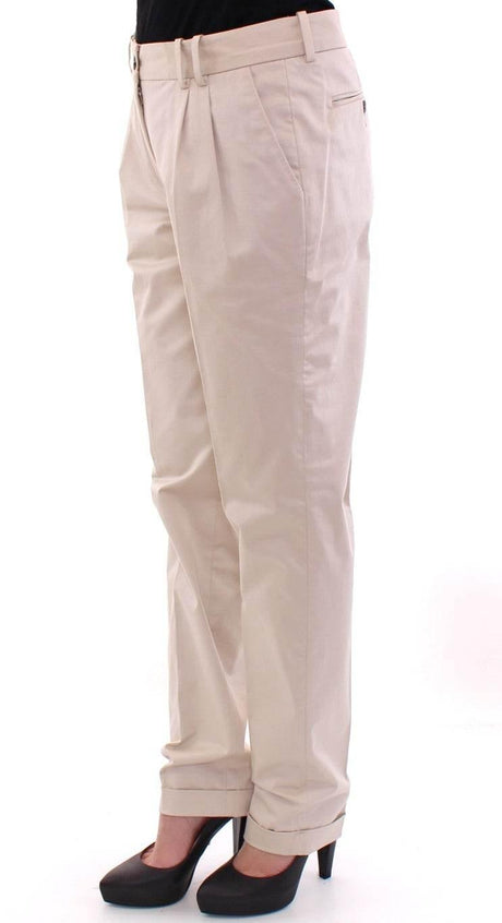 Dolce & Gabbana Beige Cotton Chinos Pants - Hilstor