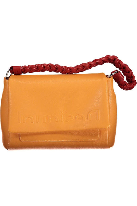 Desigual Chic Orange Shoulder Bag with Contrasting Details - Hilstor