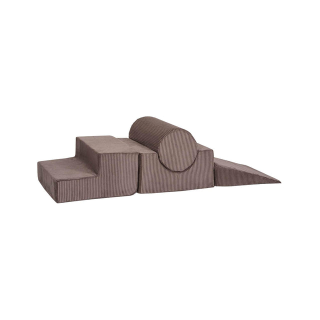 MeowBaby® Aesthetic Shape Set – 4-Element Soft Play Set for Kids, Brown Velvet Corduroy, Removable Covers, Made in Europe - Hilstor