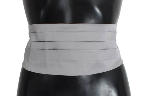 Dolce & Gabbana Gray Waist Belt Silk Cummerbund - Hilstor