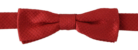 Dolce & Gabbana Red 100% Silk Adjustable Neck Papillon Tie - Hilstor