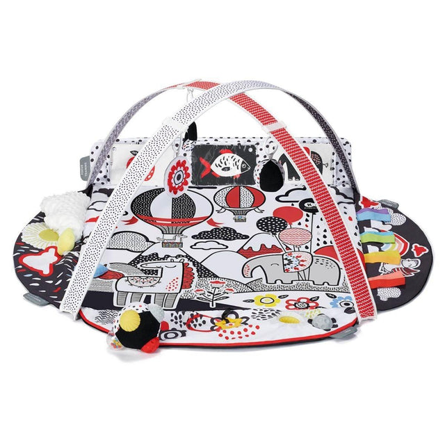 2in1 Sensory Playmat and Ball Pit – 4Smart | Educational Baby Mat with Contrasting Colors, Toys, and Sensory Development, Made in Europe - Hilstor