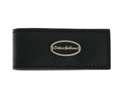 Dolce & Gabbana Green Leather Magnet Money Clip - Hilstor