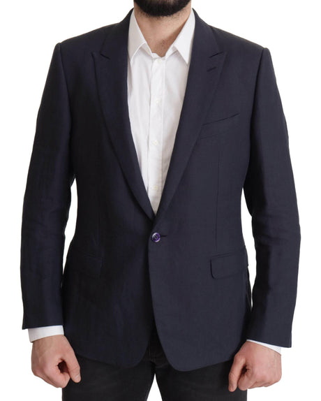 Dolce & Gabbana Dark Blue ALTA SARTORIA Jacket Coat Blazer - Hilstor