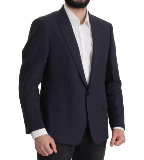 Dolce & Gabbana Dark Blue ALTA SARTORIA Jacket Coat Blazer - Hilstor