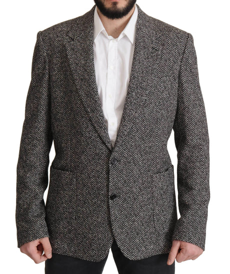Dolce & Gabbana Gray Cotton Single Breasted Fantasy Blazer - Hilstor