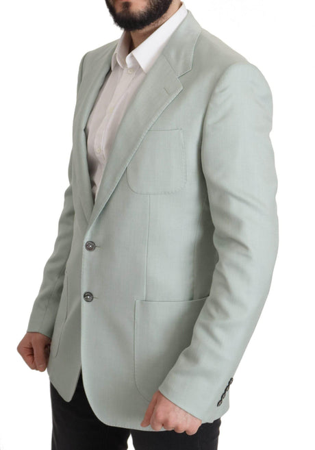 Dolce & Gabbana Green Cashmere Jacket Blazer Jacket - Hilstor