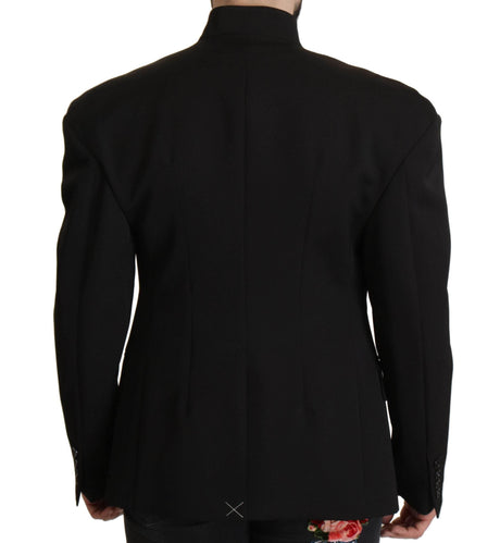 Dolce & Gabbana Black Wool Single Breasted Jacket Blazer - Hilstor