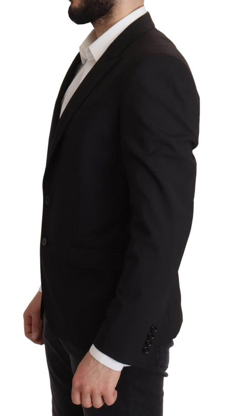 Dolce & Gabbana Black Single Breasted Jacket MARTINI Blazer - Hilstor