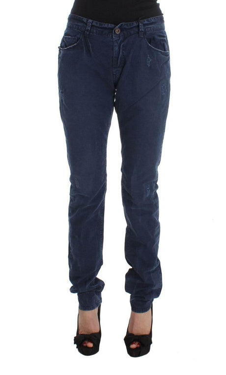 Costume National Blue Cotton Blend Denim Jeans - Hilstor