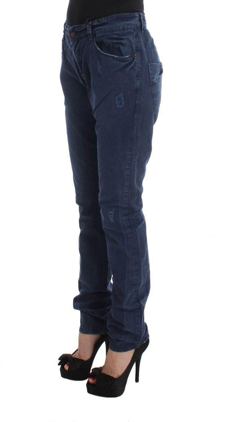 Costume National Blue Cotton Blend Denim Jeans - Hilstor