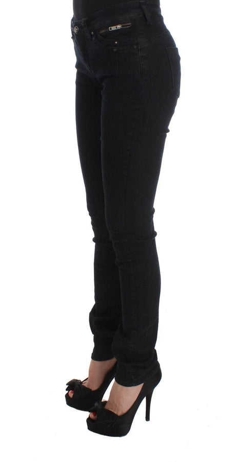 Costume National Black Cotton Slim Fit Denim Jeans - Hilstor