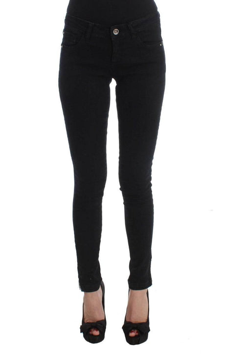 Costume National Black Cotton Slim Fit Denim Jeans - Hilstor