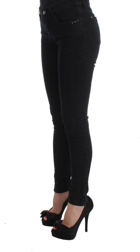 Costume National Black Cotton Slim Fit Denim Jeans - Hilstor