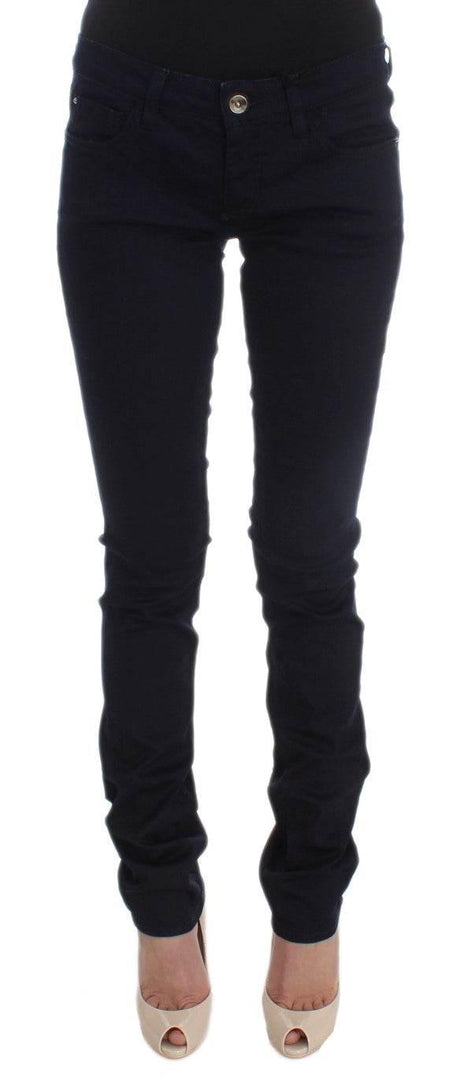 Costume National Blue Cotton Blend Slim Fit Jeans - Hilstor