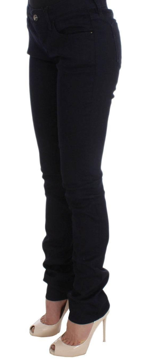 Costume National Blue Cotton Blend Slim Fit Jeans - Hilstor