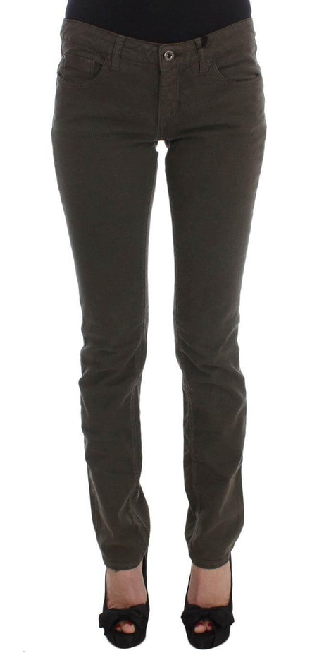 Costume National Green Cotton Blend Slim Fit Jeans - Hilstor