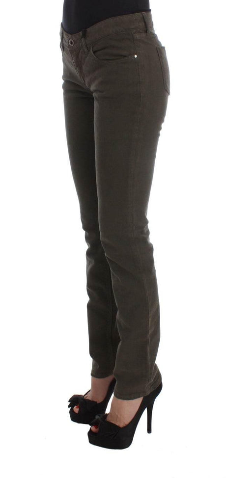 Costume National Green Cotton Blend Slim Fit Jeans - Hilstor
