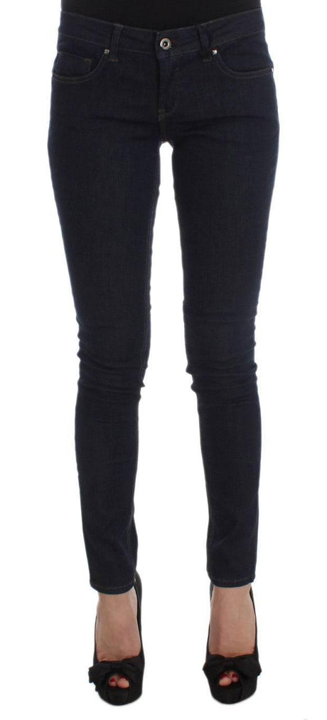 Costume National Blue Cotton Blend Slim Fit Jeans - Hilstor