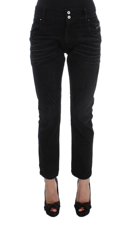 Costume National Black Cotton Slouchy Slims Fit Jeans - Hilstor
