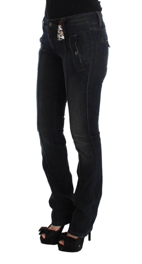 Ermanno Scervino Blue Wash Cotton Slim Fit Jeans - Hilstor