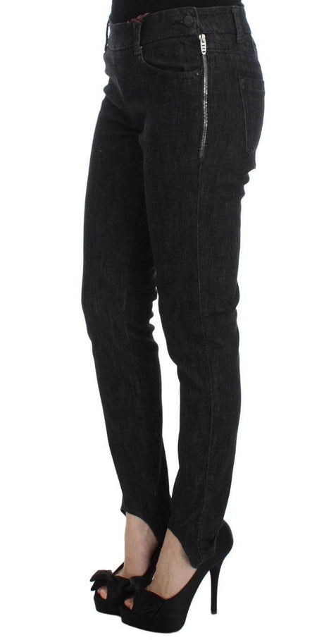 Ermanno Scervino Blue Cotton Slim Fit Denim Jeans - Hilstor