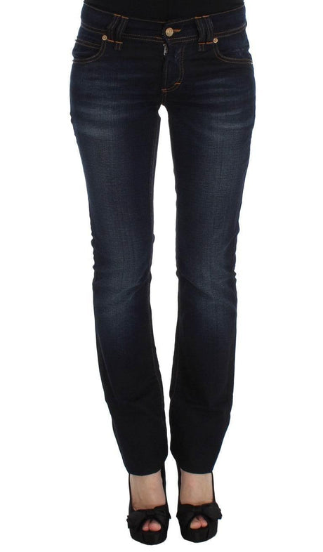 John Galliano Blue Wash Cotton Slim Fit Jeans - Hilstor
