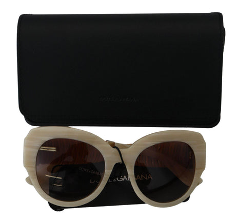 Dolce & Gabbana Beige Acetate Full Rim Brown Lense DG4294 Sunglasses - Hilstor