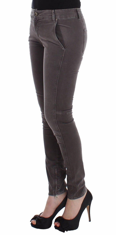 Ermanno Scervino Gray Slim Jeans Denim Pants Skinny Leg Stretch - Hilstor