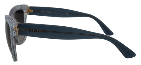 Dolce & Gabbana Blue Lace Acetate Rectangle Shades DG4226 Sunglasses - Hilstor