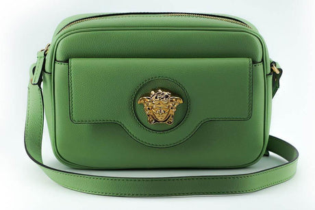Versace Elegant Mint Green Leather Camera Case Bag - Hilstor