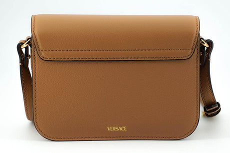 Versace Elegant Calf Leather Shoulder Bag in Brown - Hilstor