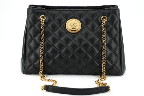 Versace Elegant Quilted Nappa Leather Tote Bag - Hilstor