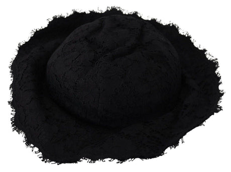 Dolce & Gabbana Black Cotton Wide Brim Shade Hat - Hilstor