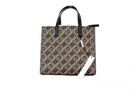 Marc Jacobs Mini Grind Signet Printed Leather Crossbody Tote Handbag Purse - Hilstor
