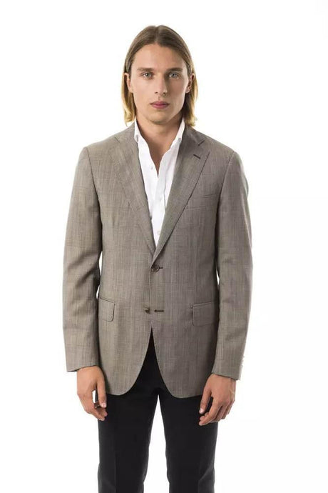 Uominitaliani Gray Wool Men's Blazer - Hilstor