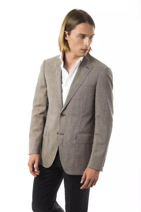 Uominitaliani Gray Wool Men's Blazer - Hilstor