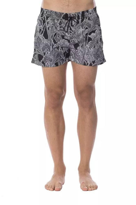 Roberto Cavalli Sport Black Polyester Men Swimsuit - Hilstor