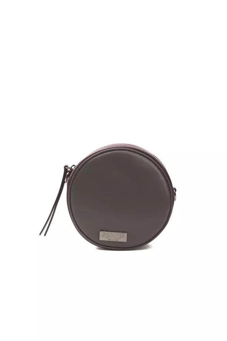 Pompei Donatella Chic Burgundy Small Oval Crossbody Bag - Hilstor