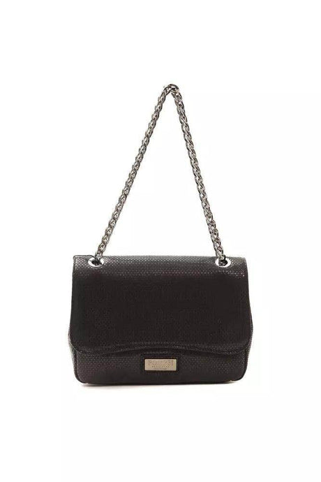 Pompei Donatella Black Leather Women Crossbody Bag - Hilstor