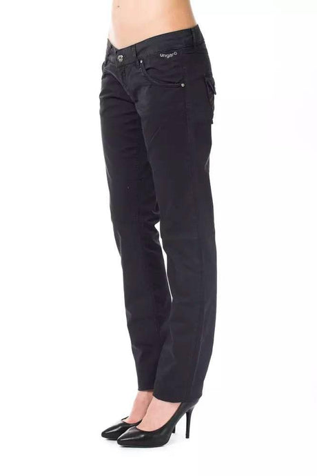 Ungaro Fever Blue Cotton Women's Pant - Hilstor
