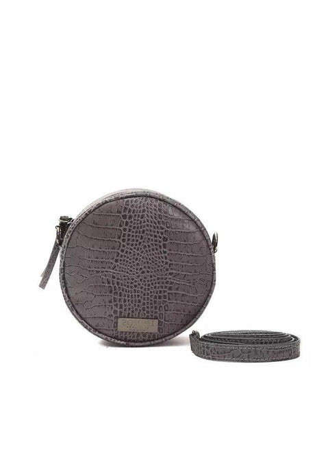 Pompei Donatella Gray Leather Women Crossbody Bag - Hilstor