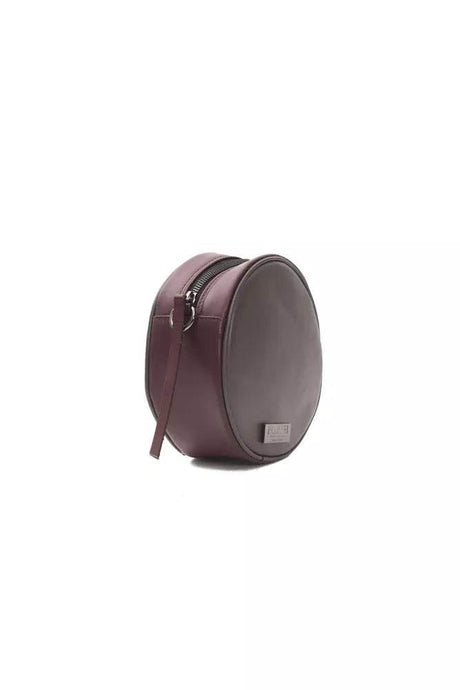 Pompei Donatella Chic Burgundy Small Oval Crossbody Bag - Hilstor