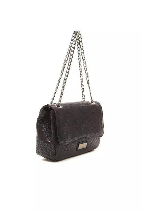 Pompei Donatella Black Leather Women Crossbody Bag - Hilstor